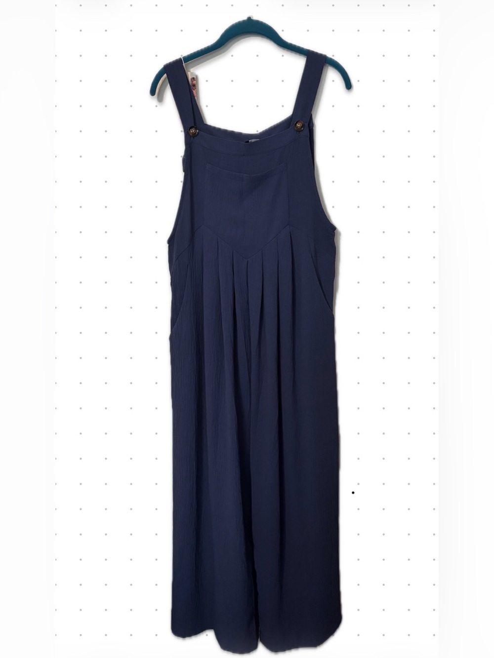 Sleeveless Cobalt Blue High-Neck L Loose Fit Jumpsuit